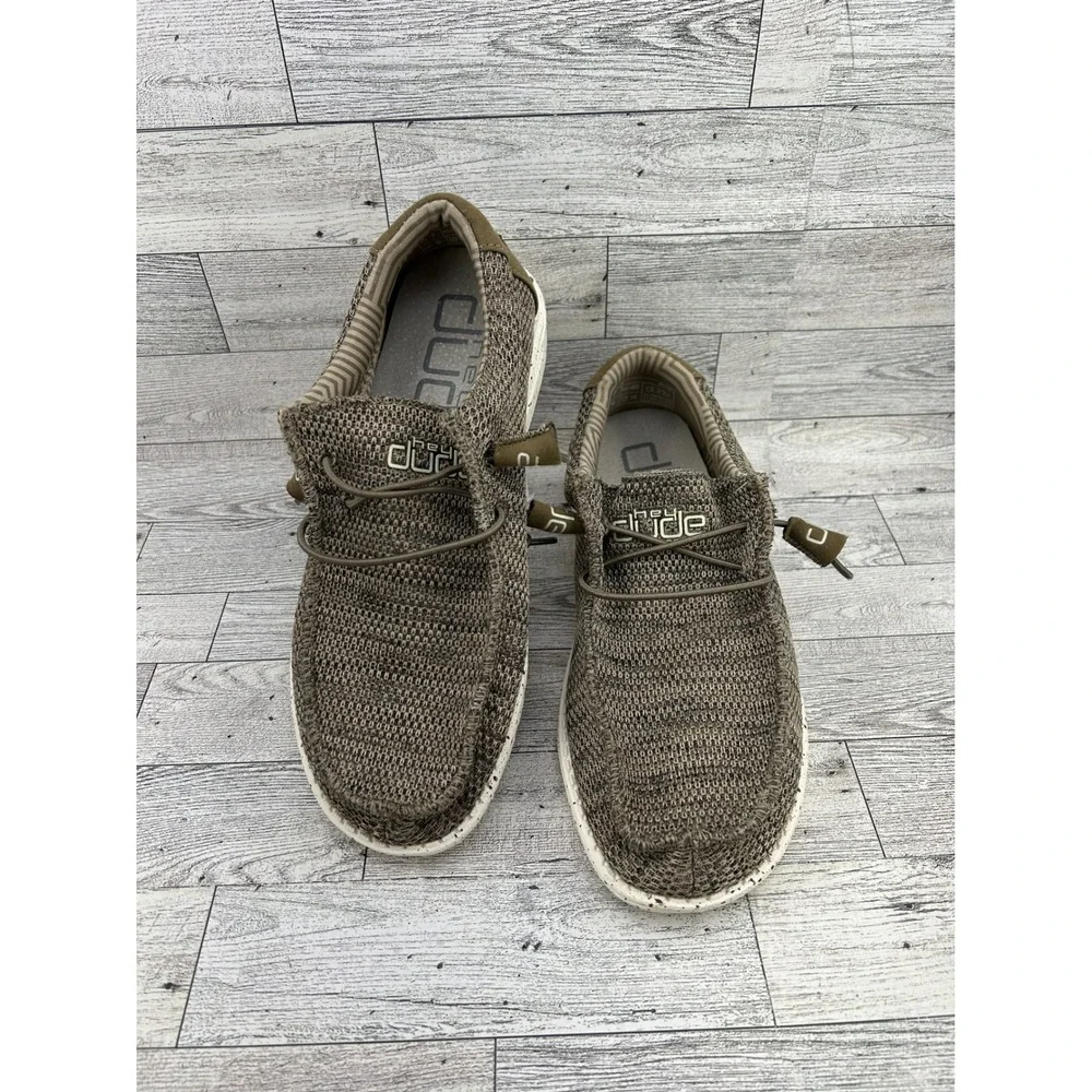 Hey Dude Wally Sox Brown Men's Casual‎ Loafers Shoes Comfort Lightweight Sz US 7